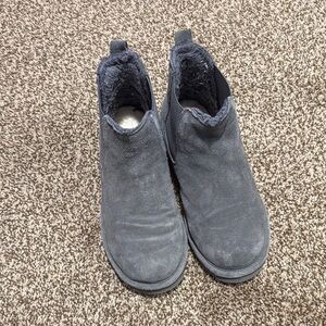 Gray Suede Ankle Boots